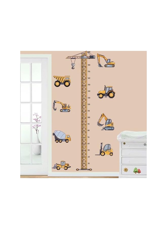 The Bros Height Chart Sticker, Tower Crane Kids Growth Chart Wall Decals Construction Vehicles Height Chart Sticker, Removable Wall Sticker Decal, Peel and Stick Wall Decor, Children Kids Baby Home Room - Image 3