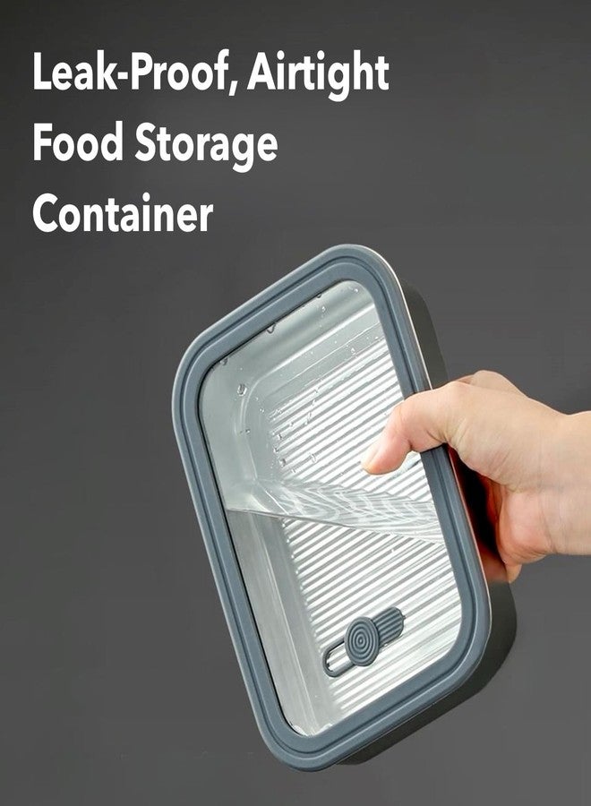 AVARO Stainless Steel Food Storage Containers-3Pcs Leakproof, Airtight Stainless-Steel Bowls with Lids, Freezer/Dishwasher/Microwave Safe Containers, Durable & Stackable Stainless Steel Containers with Lids - Image 5