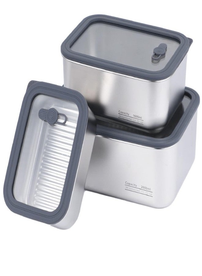 AVARO Stainless Steel Food Storage Containers-3Pcs Leakproof, Airtight Stainless-Steel Bowls with Lids, Freezer/Dishwasher/Microwave Safe Containers, Durable & Stackable Stainless Steel Containers with Lids - Image 1