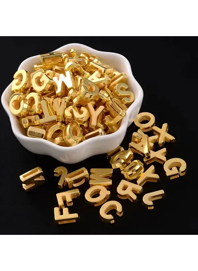 200 قطعة من خرز الحروف الأكريليكي 9x12 مم لصنع المجوهرات يدوياً (أساور وقلائد) - Image 4