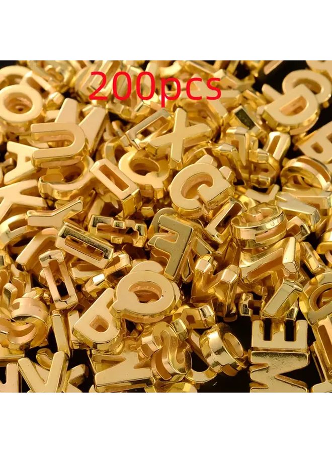 200 قطعة من خرز الحروف الأكريليكي 9x12 مم لصنع المجوهرات يدوياً (أساور وقلائد) - Image 1