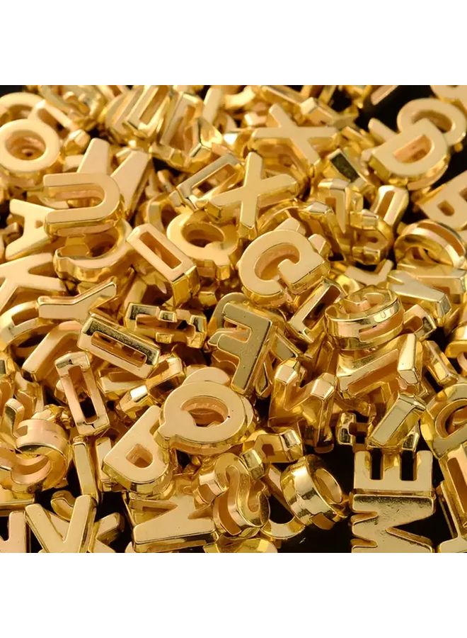 200 قطعة من خرز الحروف الأكريليكي 9x12 مم لصنع المجوهرات يدوياً (أساور وقلائد) - Image 2