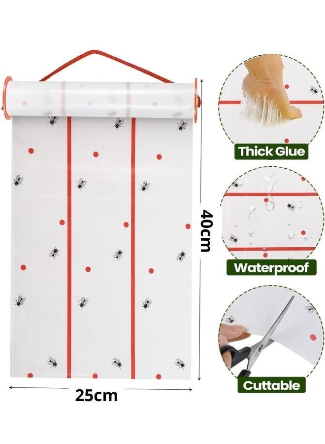 2 Pack Eco-Friendly Flying Insect Glue Trap – Sticky Fly Paper Strips with Hanging Hooks for Mosquitoes, Gnats & Fruit Flies | Safe, Non-Toxic Indoor and Outdoor Pest Control Solution for Home & Kitchen & Garden - Image 3
