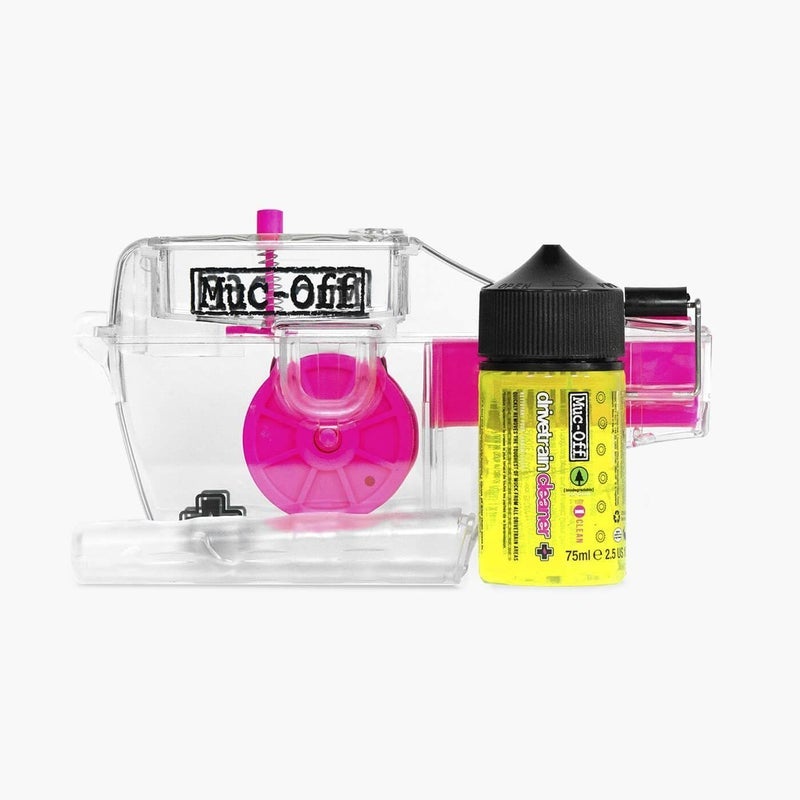 موك أوف ماكينة سلسلة Muc-Off X-3 المتسخة - جهاز تنظيف سلاسل الدراجات الهوائية لتنظيف عميق وفعال - يشمل زجاجة منظف نظام الدفع البيولوجي بسعة 75 مل - Image 1