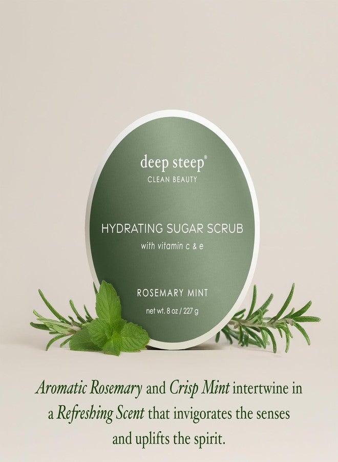 Deep Steep Sugar Scrub, Rosemary Mint, 8 oz – Exfoliating Body Scrub with Organic Coconut Oil, Shea Butter & Argan Oil – Vegan, Clean Beauty, Smooth, Soft & Nourished Skin - Image 3