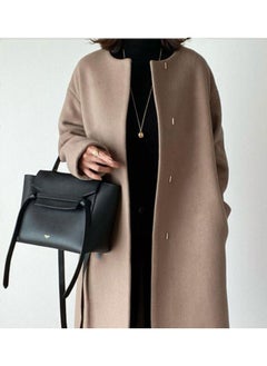 Elegant Korean Trench Coat Autumn/Winter 2024 Brown (long buckle)