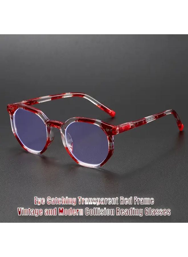 نظارات القراءة ذات العيون القطط الشفافة باللون الأزرق والأخضر بقوة تكبير 1.5 - Image 5