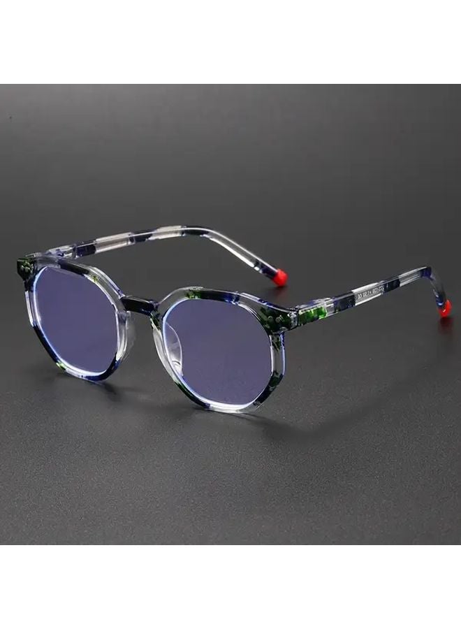 نظارات القراءة ذات العيون القطط الشفافة باللون الأزرق والأخضر بقوة تكبير 1.5 - Image 1