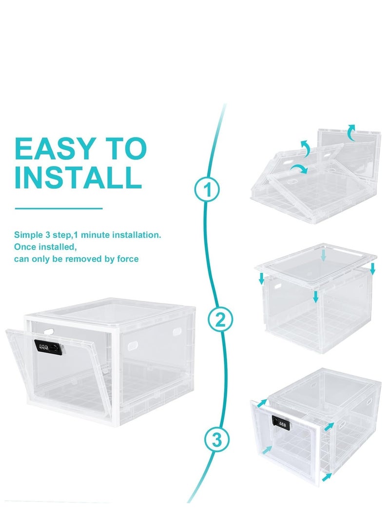 TRASSLE Lock Box for Safe Medicine Storage - Lockable Personal Items Safe With Combination Code - Refrigerator Storage Box - Image 2