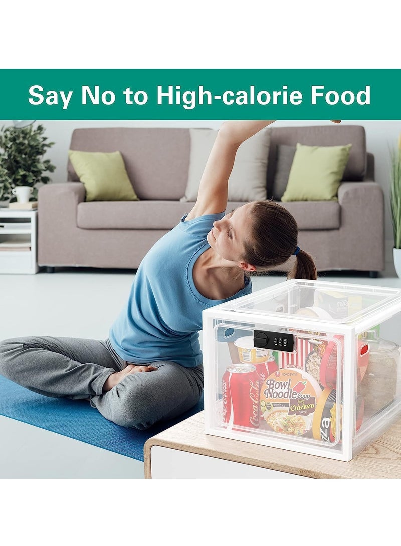 TRASSLE Lock Box for Safe Medicine Storage - Lockable Personal Items Safe With Combination Code - Refrigerator Storage Box - Image 4