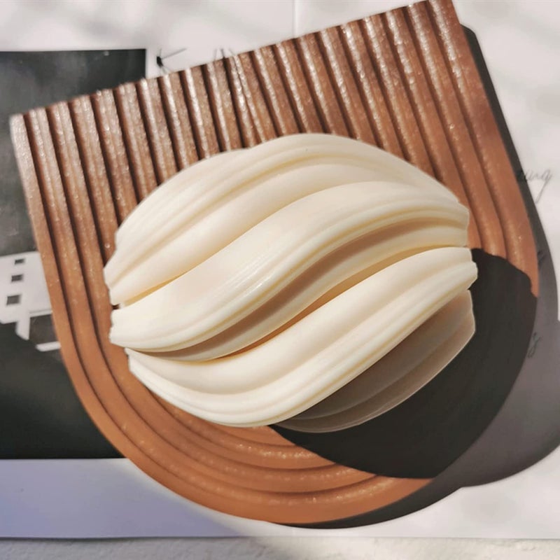 Snoogg Silicone Wave Candle Mold 3D Soap Cake Plaster Room Ornament Epoxy Resin Casting for Parties Sented Decoration cruch DIY - Image 5