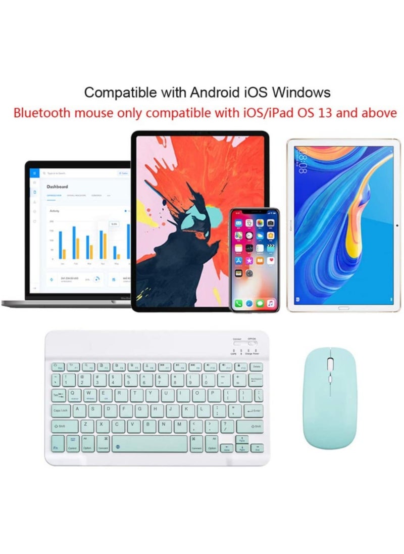 ELTRAZONE - Rechargeable Bluetooth Keyboard and Mouse Combo Ultra-Slim Portable Compact Wireless Mouse Keyboard Set for Android Windows Tablet Cell Phone iPhone iPad Pro Air Mini - Image 1