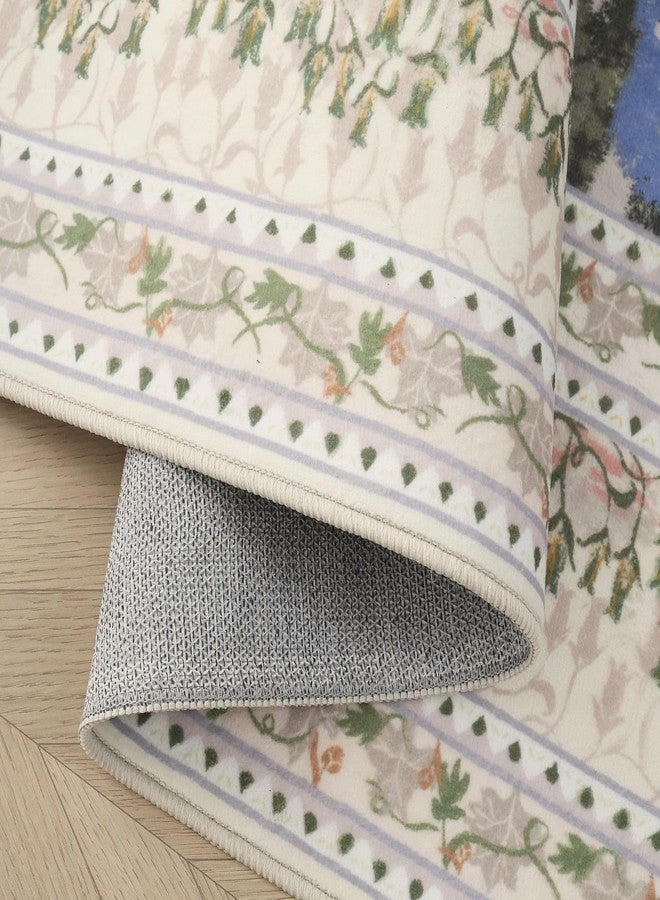 Rugcomf Runner Rug Impressionist-Style Vintage Kitchen Rugs Non Slip Washable Soft Carpet Runner for Kitchen Laundry Bedroom Bathroom, Beige - Image 5