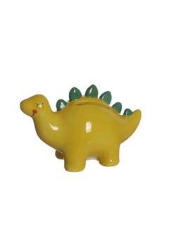 DANUBE HOME Danube Home Meow Ceramic Dino Money Bank Cute Dinosaur Design For Kids Room Nursery Fun And Functional Piggy Bank For Saving Coins Great Gift For Children 13.5X6X8.5Cm 
