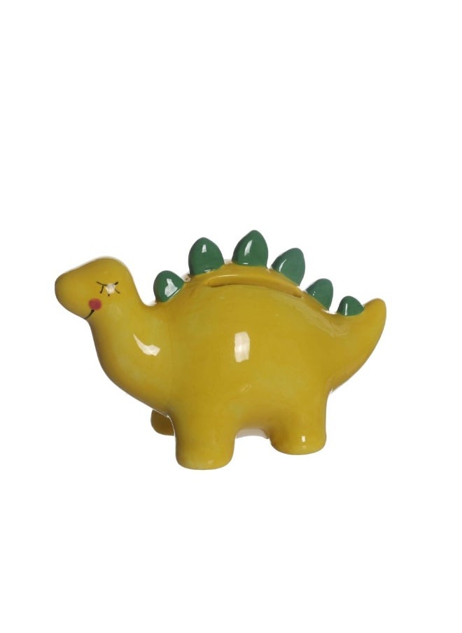 DANUBE HOME Danube Home Meow Ceramic Dino Money Bank Cute Dinosaur Design For Kids Room Nursery Fun And Functional Piggy Bank For Saving Coins Great Gift For Children 13.5X6X8.5Cm 