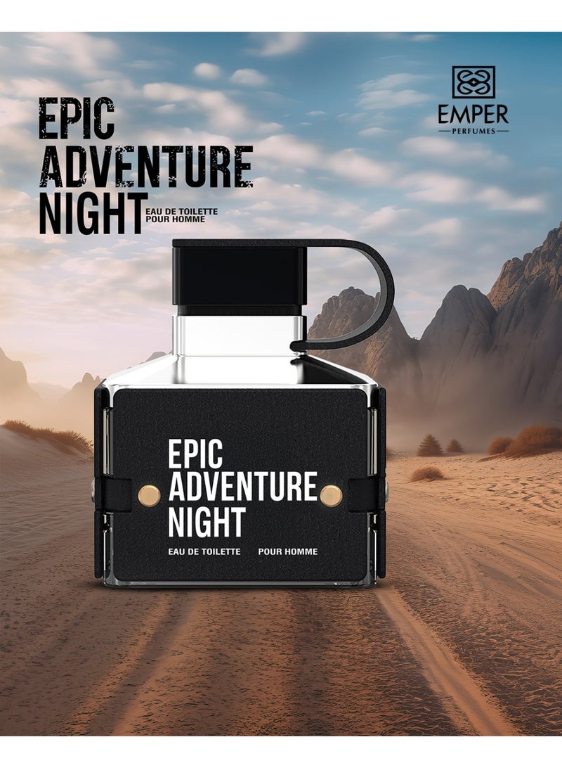 Emper Epic Adventure Night EDP Spicy Woody Long Lasting Men 100ml - Image 3