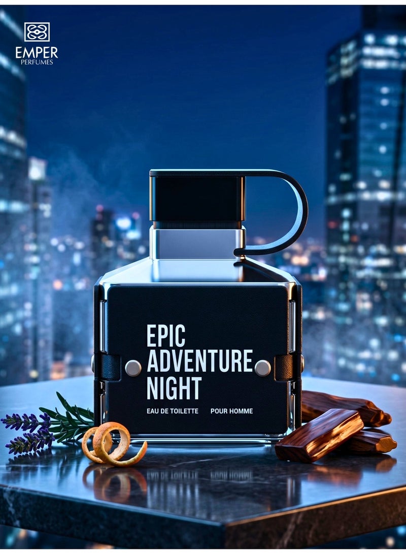 Emper Epic Adventure Night EDP Spicy Woody Long Lasting Men 100ml - Image 2