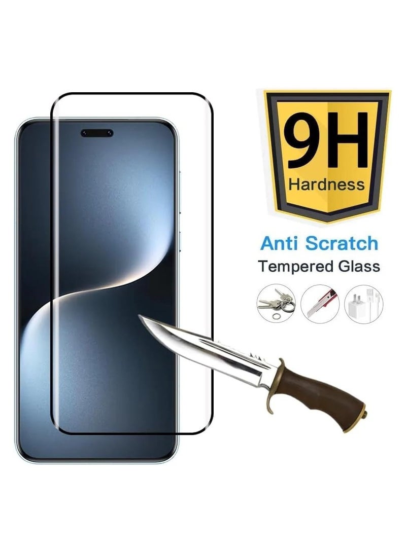 Honor Magic7 Pro Screen Protector  Honor Magic 7 Pro Tempered Glass Full Adhesive Full Coverage Bubble-Free] HD Clear High Responsive Screen Protector for Honor Magic7 pro 5D Black - Image 2