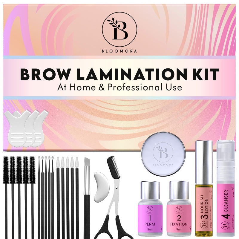 BLOOMORA Eyebrow Lamination Kit, At Home Eye Brow Lamination Kit - Instructions, Brow Lift for Beginner/Professional, Lasts 6-8 Weeks, 15 Applications, Safe & Effective - Image 1