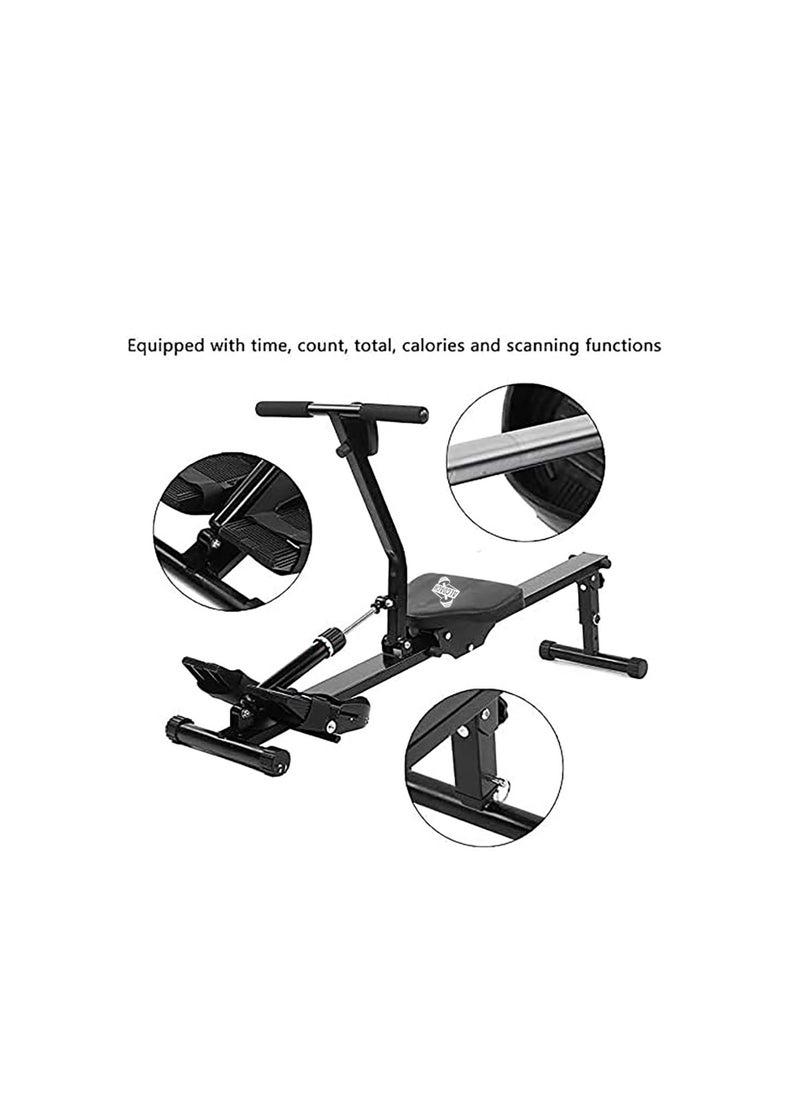 ALCOACH Home Rowing Machine, Multifunctional Foldable Adjustable Resistance Air Rowing Machine Home Fitness Exercise Equipment with Digital Indicators for Private Gyms Aerobics Strength Training  - Image 4