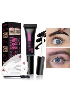 EELHOE Tattoo Brow, Waterproof Long Lasting Peel Off Tattoo Eye Brow Gel, Semi Permanent Brow Tint, Last Up to 3 Days, Eyebrow Pencil for Fuller Defined Looking Brows #01  - Image 1