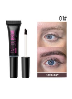 EELHOE Tattoo Brow, Waterproof Long Lasting Peel Off Tattoo Eye Brow Gel, Semi Permanent Brow Tint, Last Up to 3 Days, Eyebrow Pencil for Fuller Defined Looking Brows #01  - Image 2