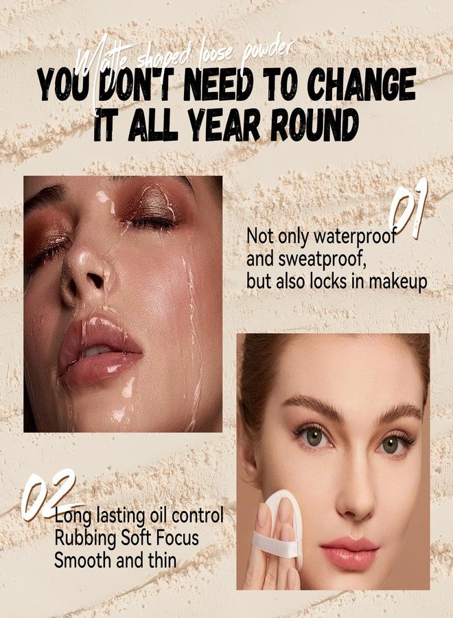 BEUKING Face Loose Setting Powder, Translucent Long-lasting Waterproof Concealer Powder Light Breathable Oil-controlling, Smooth Matte Finish for Daily Face Makeup (04# Brown, 0.21 oz) - Image 4