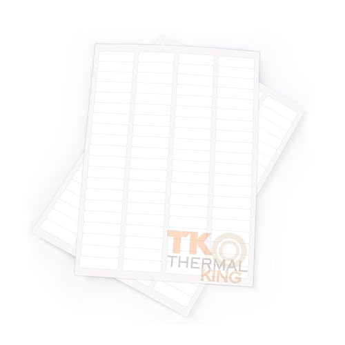 TK Thermal King 3 1/3" x 4" 100 Sheets Permanent Adhesive White Shipping 600 Labels for Laser & Inkjet Printers (6 Labels/Sheet) - Image 1