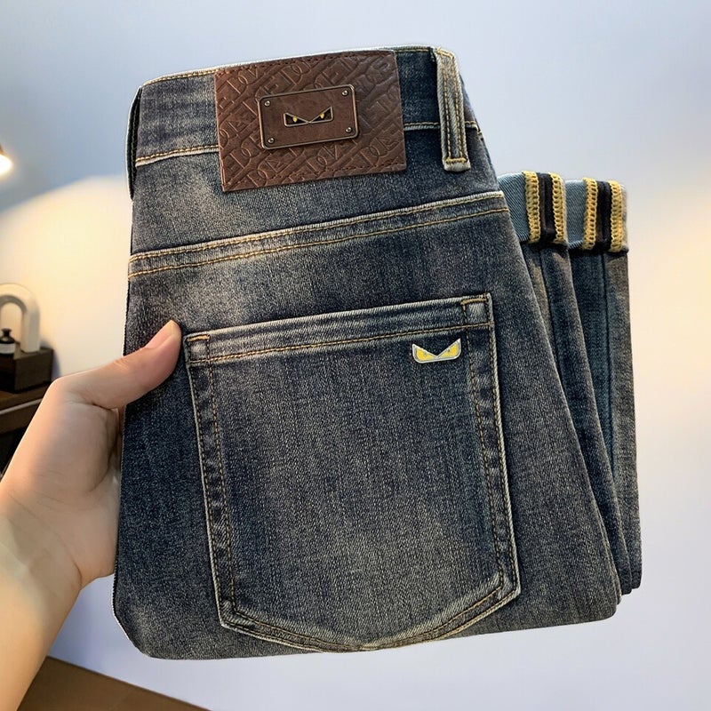 Unisex Classic Denim Jeans Loose Fit Daily Outdoor Wear - Image 1