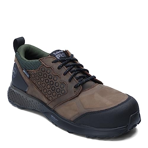 Timberland PRO Men's Reaxion Composite Safety Toe Waterproof Athletic Hiker Work Shoe, Brown/Green, 7.5M - Image 1