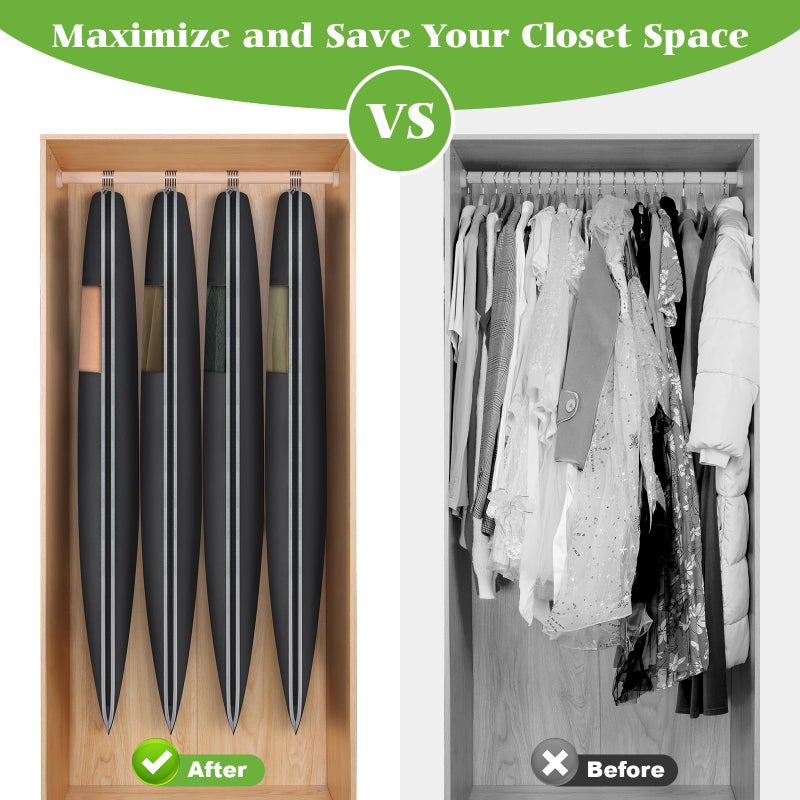 KEEGH Space Saving Hanging Garment Bag with Self Compression Zipper 50 Inch, Compression Garment Bags for Hanging Clothes with Clear Window, Suit Bags for Closet Storage (2 Pack) - Image 5