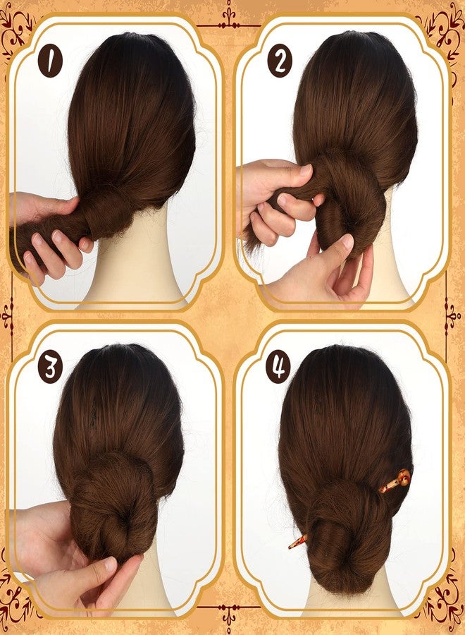 Cindeer عصي شعر خشبية من Cindeer 12 قطعة بالجملة، دبابيس شعر يابانية صينية عتيقة للنساء، عيدان شعر زخرفية عتيقة لملحقات تسريحات bun، 6 أنماط - Image 5