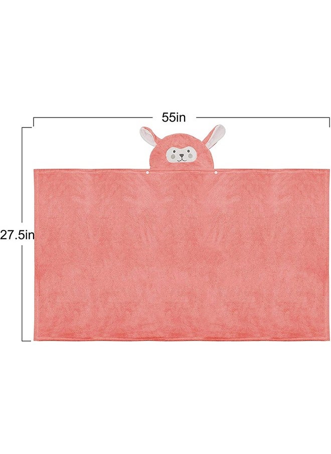 Arabest Baby Bath Towel Hooded Ultra Soft Towel Highly Absorbent Bathrobe Blanket Toddlers Shower Gifts for Boys Girls-Extra Large 28" x 55" (Pink)  - Image 5