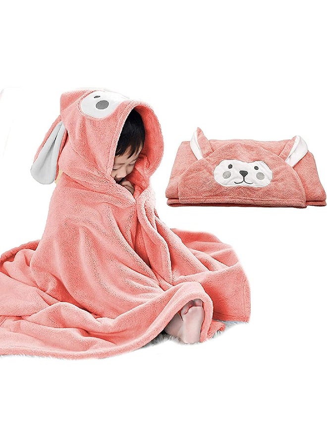 Arabest Baby Bath Towel Hooded Ultra Soft Towel Highly Absorbent Bathrobe Blanket Toddlers Shower Gifts for Boys Girls-Extra Large 28" x 55" (Pink)  - Image 1
