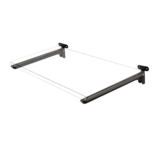 Amazio® Premium Heavy Duty 9" Foldable Mild Steel Racks and Shelves Brackets with Fittings for fold Down Steel Table or fold Down Racks L Brackets for Shelves Support - 9 Inch (Pack of 2) - Image 2