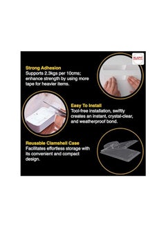 KLAPiT KLAPiT SUPER TAPE Double Sided Heavy Duty Mounting Tape Holds 350 Pounds or 161Kg Weight Using Enhanced Nano Technology. Clear Tape for Wall, Wood, Tile, Stone, Glass, Metal and Acrylic Slim 7m  - Image 3