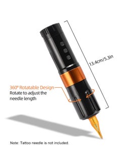ATOMUS قلم وشم دوار من Atomus Fashion Tattoo Pen قابل للتعديل وقابل لإعادة الشحن وأداة وشم للحاجب والشفاه والجسم  - Image 5
