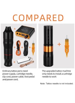 ATOMUS قلم وشم دوار من Atomus Fashion Tattoo Pen قابل للتعديل وقابل لإعادة الشحن وأداة وشم للحاجب والشفاه والجسم  - Image 4