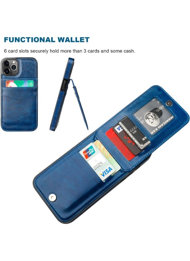 iPhone 13 Pro Max Wallet Case - Magnetic Detachable Clutch Design, Slim Leather Cover with Card Holder, Kickstand, and Full-Frame Protection - Luxury Retro Style for Precise Fit and Easy Access
