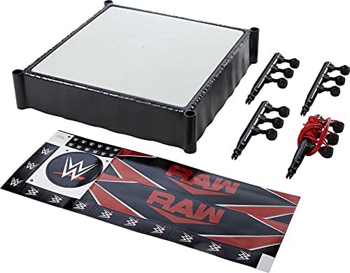 WWE Superstar Ring (14 in) with Spring-Loaded Mat & Real Flex Ropes for Action Figures; Gift for Ages 6 Years Old & Up - Image 2