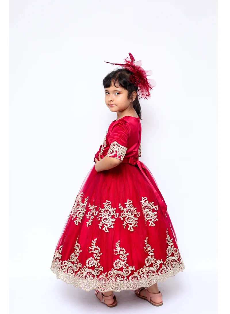 D'Daniela Embroidered Tulle Dress
