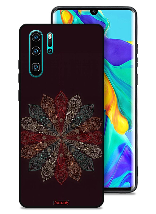 Tolwak Huawei P30 Pro Protective Case Cover Mandala Flower Art - Image 1