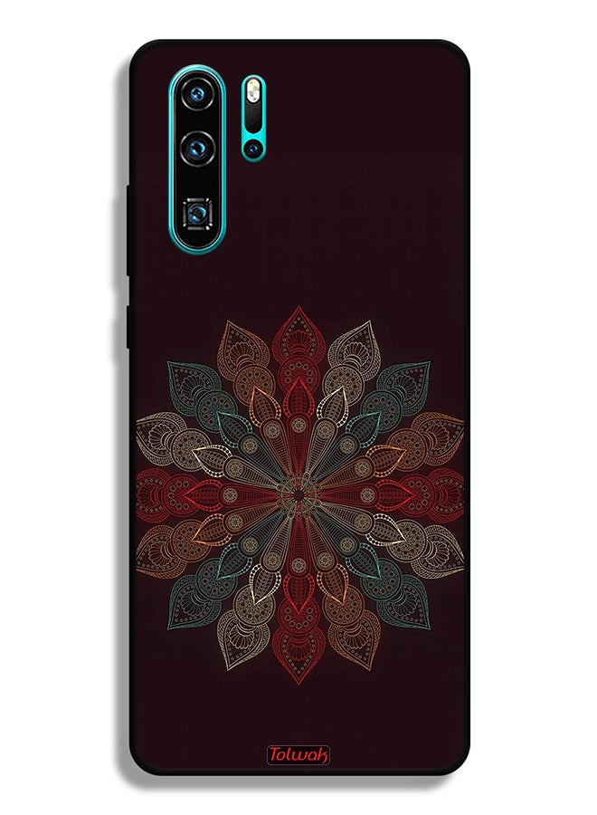 Tolwak Huawei P30 Pro Protective Case Cover Mandala Flower Art - Image 2