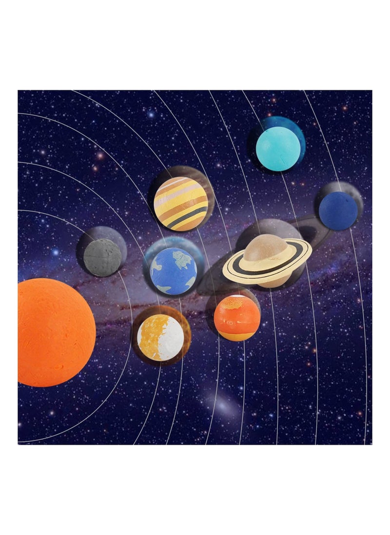 Nine Planets Model, Solar System Planet, Figure Playsets Collection Educational Toy for Astronomy Enthusiast, Fit for Toddlers and Kids - Image 2