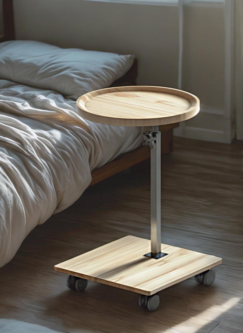 Sharpdo Sofa Side Table, Liftable, Living Room Corner Coffee Table, Small End Table With Wheels, Movable - Image 2