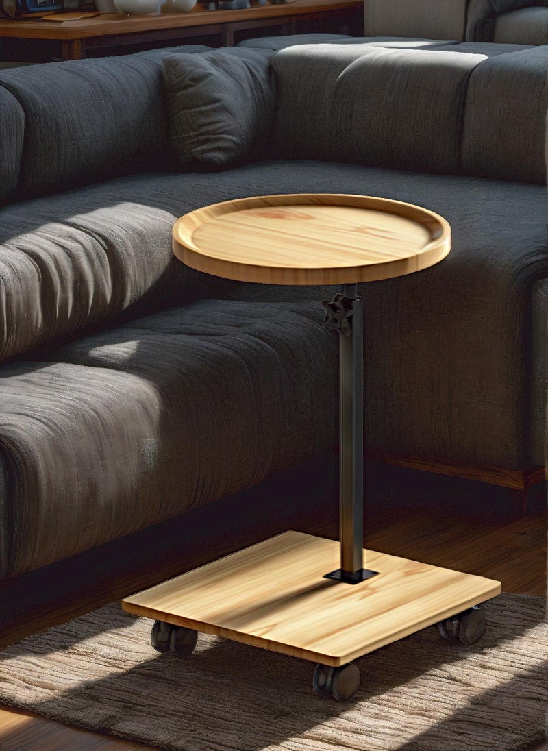 Sharpdo Sofa Side Table, Liftable, Living Room Corner Coffee Table, Small End Table With Wheels, Movable - Image 3