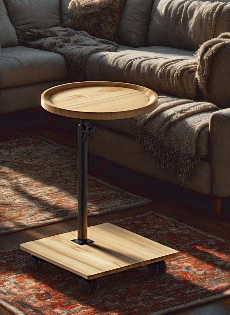 Sharpdo Sofa Side Table, Liftable, Living Room Corner Coffee Table, Small End Table With Wheels, Movable - Image 4