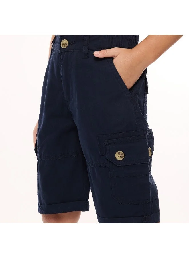 Victor And Jane BOYS CLASSIC CARGO SHORTS- NAVY