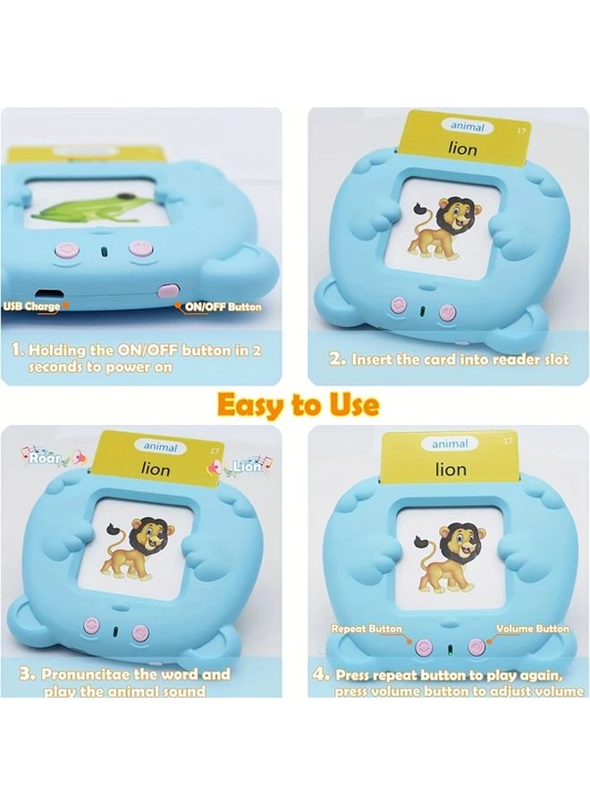 112 Cards 224 Words Portuguese English Bilingual Talking Flash Cards Learning Sensory Phonics Auditory Toy - Image 5