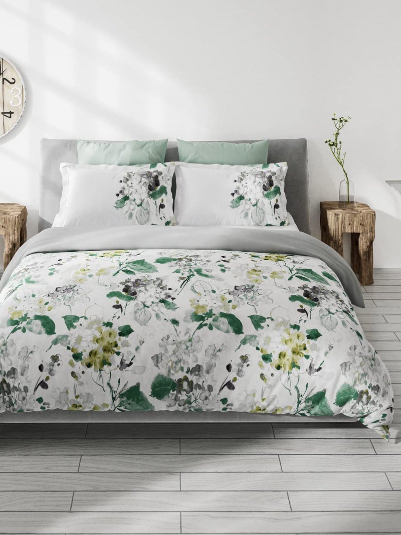 DDECOR Live beautiful DDECOR Floral Glow Floral 144TC Double Bed Sheet Set with Two Pillow Covers Multi 